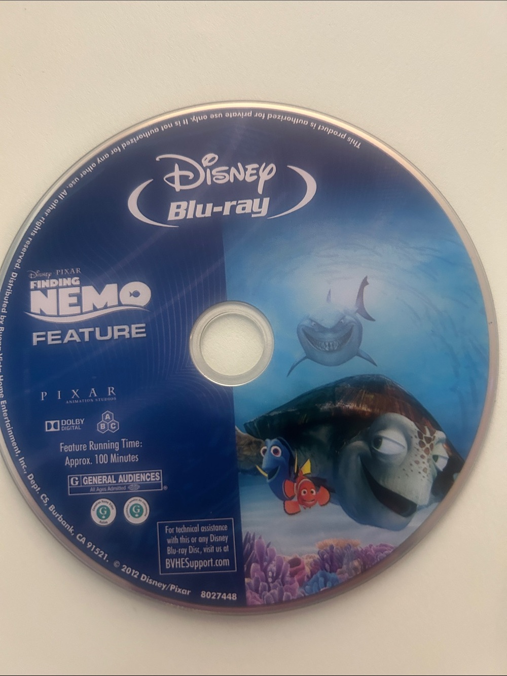 Disney Finding Nemo Blu-ray Disc — Blue Ocean Artwork/ Set of 4 discs/NWOT